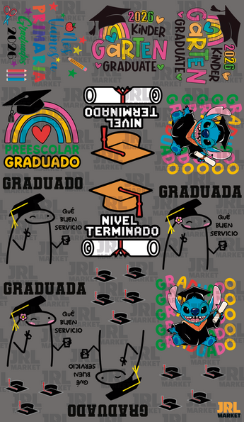 Metros de DTF prearmados - Graduación