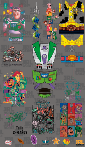 Metros de DTF prearmados - Toy Story